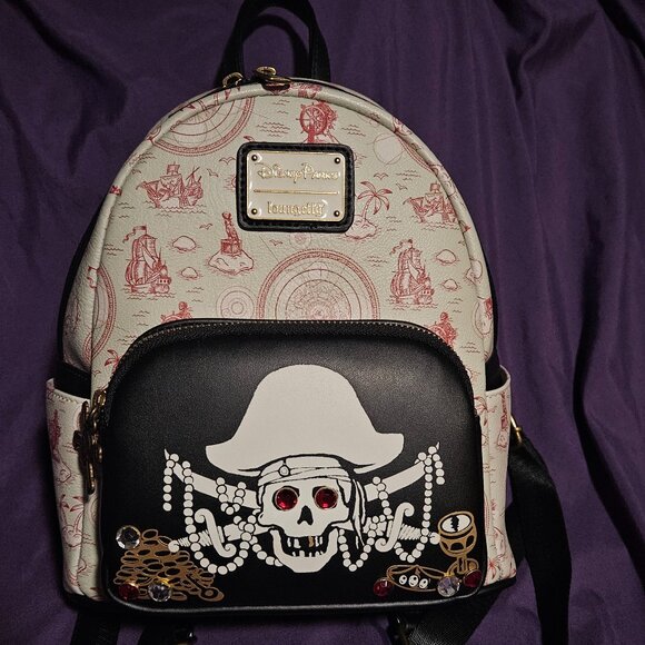 2024 Disney Parks Pirates Of Caribbean Loungefly Jewels Treasure Backpac… main image 5